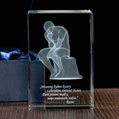 Myśliciel 3D Auguste'a Rodina wygrawerowany z dedykacją - statuetka dla promotora