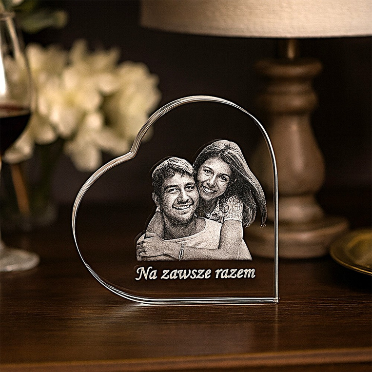 Fotolampka 110x110x20 mm z grawerem zdjęcia 2D – personalizowana LED