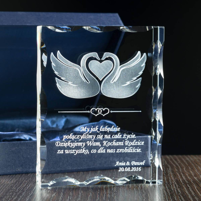 Zakochane łabędzie 3D - PREZENT DLA DZIEWCZYNY na WALENTYKI