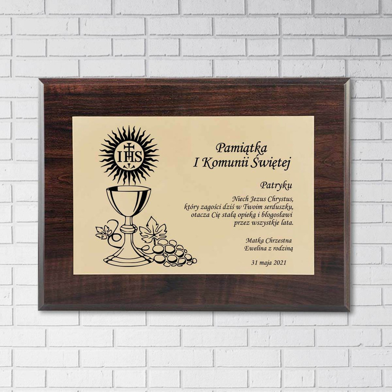 Dyplom 228x305 mm na KOMUNIĘ ŚWIĘTĄ - pamiątka, upominek
