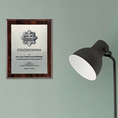 Podziękowania dla policjanta za służbę - dyplom z okazji odejścia na emeryturę