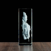 MEGASTATUETKA - Kryształ na ślub, personalizowany zdjęciem (3D) oraz dedykacją