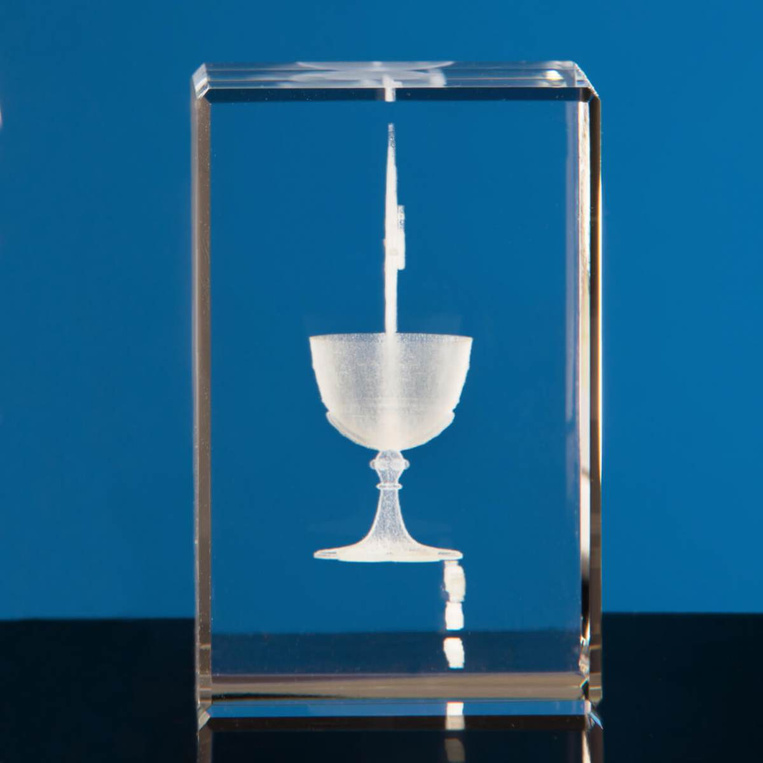 Pamiątka Pierwszej Komunii Świętej - Grawer 3D w małej statuetce