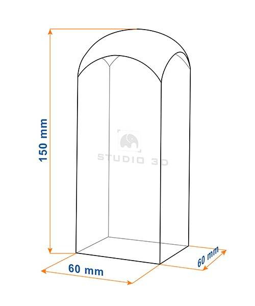 Kryształowa statuetka - Trójwymiarowa roża wraz z miejscem na Twoją dedykację