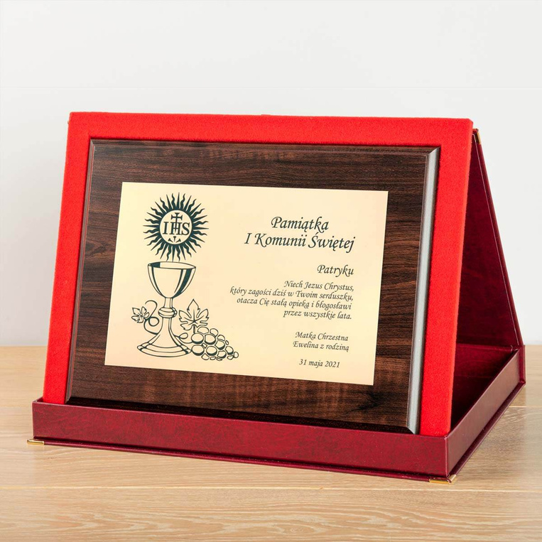 Etui SAMETI do podkładu 8x10 Bordowe Poziom