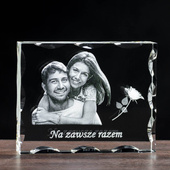 Zdjęcie wygrawerowane w krysztale, prezent dla dziewczyny, żony, ukochanej