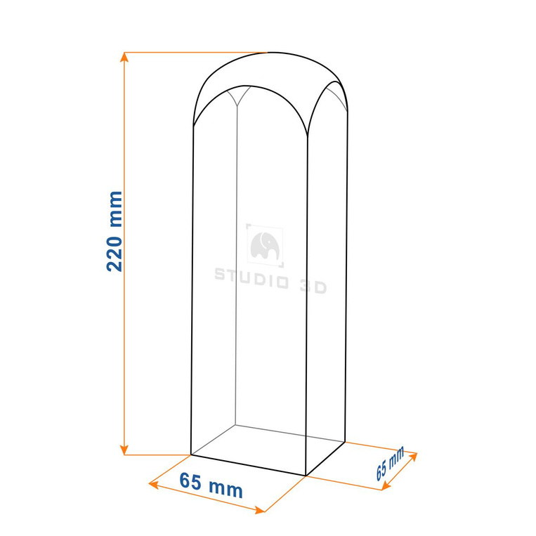 Róża 3D w dużej kryształowej statuetce 220×65×65 mm z dedykacją