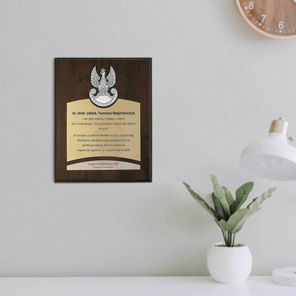 Dyplom grawerowany dla wojska 203x254 mm - służby mundurowe PODZIĘKOWANIA