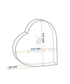 Kryształowe serce 3D 110×110×20 mm – Twój pupil w grawerze