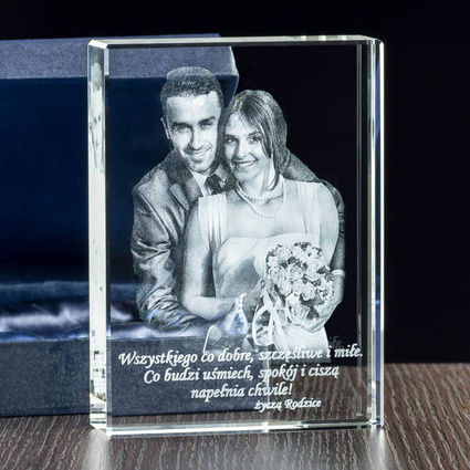 Prezent na dzień kobiet, rocznicę. Fotokryształ Duża statuetka