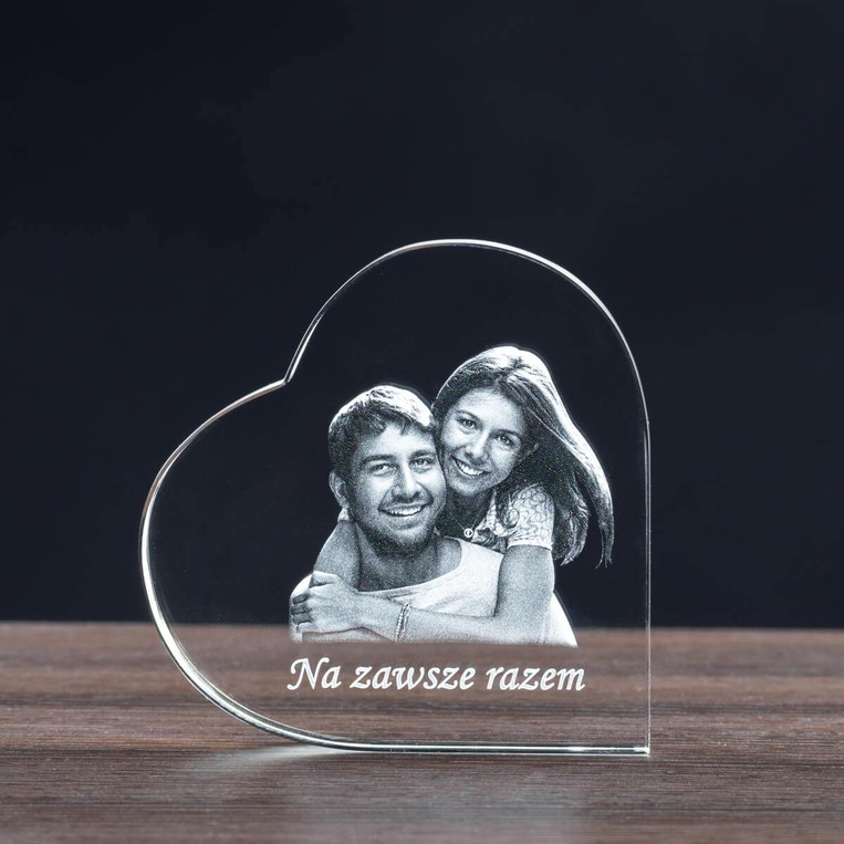 Ślubne podziękowania dla Rodziców, FOTOPREZENT zdjęcie w szklanym sercu