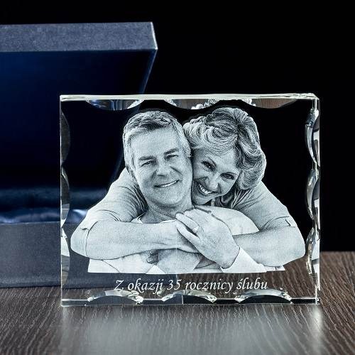 Prezent na rocznicę - zdjęcie 3D w krysztale, fotoprezent
