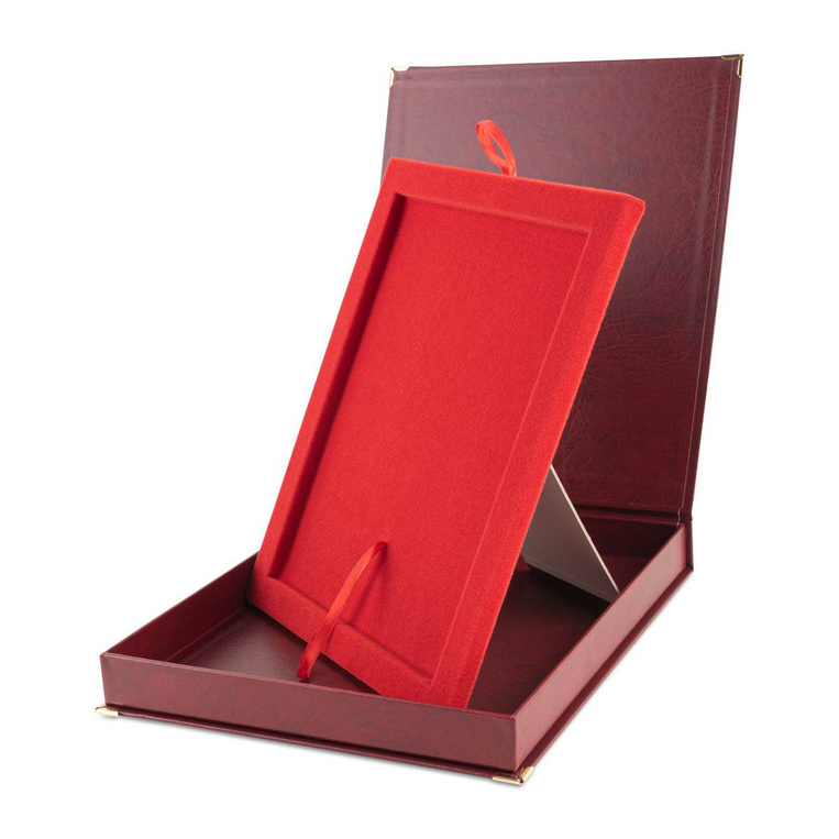 Etui SAMETI do podkładu 9x12 Bordowe Pion