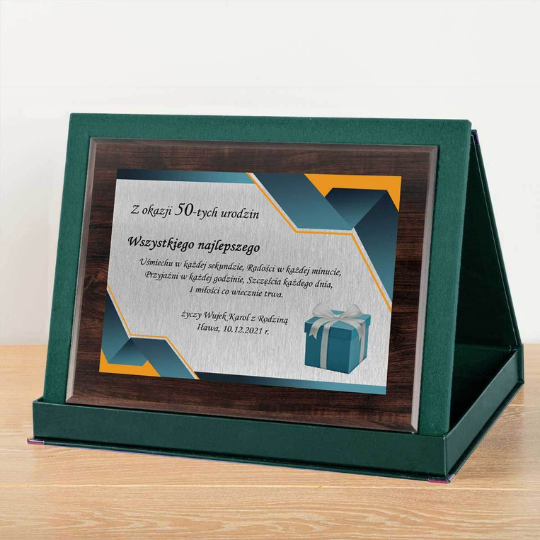 Etui SAMETI do podkładu 12x15 Zielone Poziom