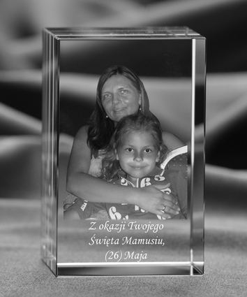 Fotokryształ 2D 80×50×50 mm – prezent na Dzień Matki