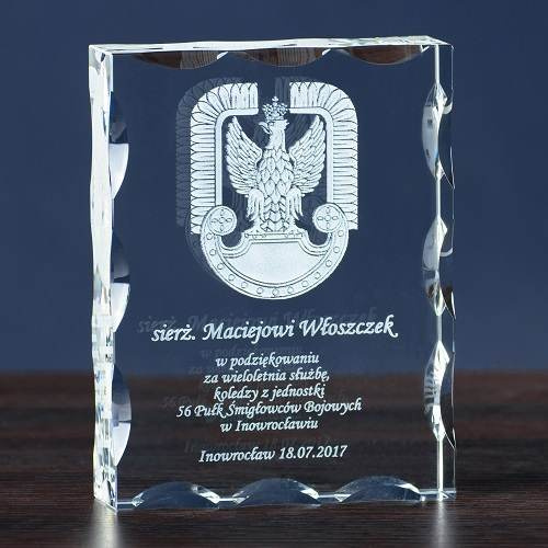 Podziękowanie za służbę DLA LOTNIKA statuetka 3D z dedykacją