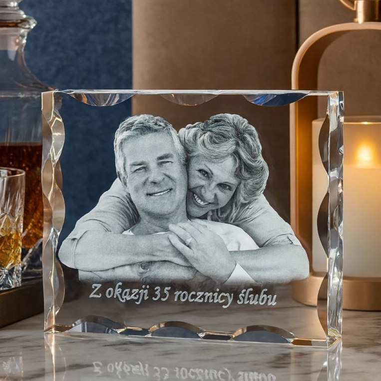 Duży ozdobny kryształ - Trójwymiarowe zdjęcie wraz z dedykacją