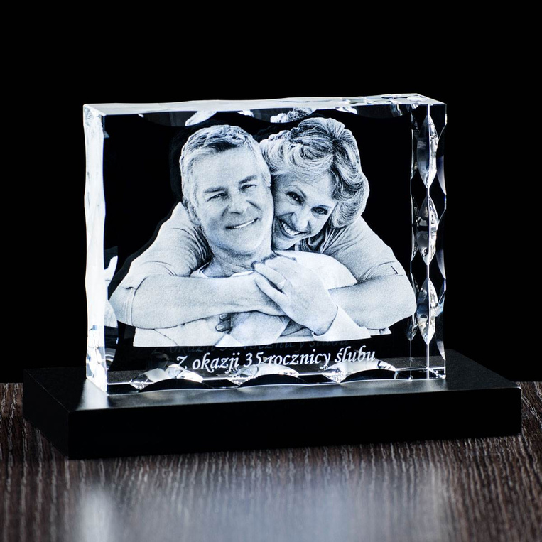 Prezent na urodziny, imieniy z Twoją dedykacją. Statuetka ze zdjęciem + LED