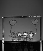 Dzień Dziecka - zdjęcie w krysztale, pamiątka