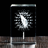 Kryształowy upominek dla niego - SPLECIONE SERCA i dedykacja