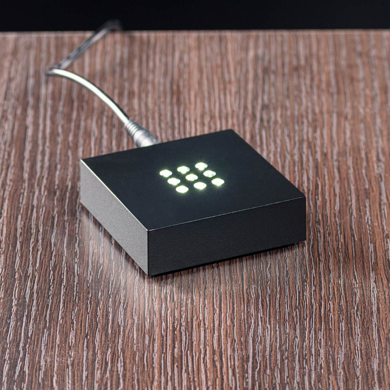 Podstawka podświetlana kwadratowa, mała [PP-04] 71x71x20 mm