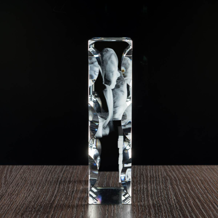 Fotokryształ 3D z grawerunkiem zdjęcia – elegancka pamiątka rocznicowa