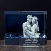 Prezent na rocznicę ślubu, lub jako prezent ślubny - grawerowany kryształ