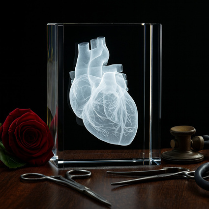 MEGASTATUETKA Serce 3D, Statuetka dla lekarza, kardiologa