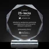 Personalizowana statuetka na 25-lecie firmy – jubileuszowy upominek biznesowy