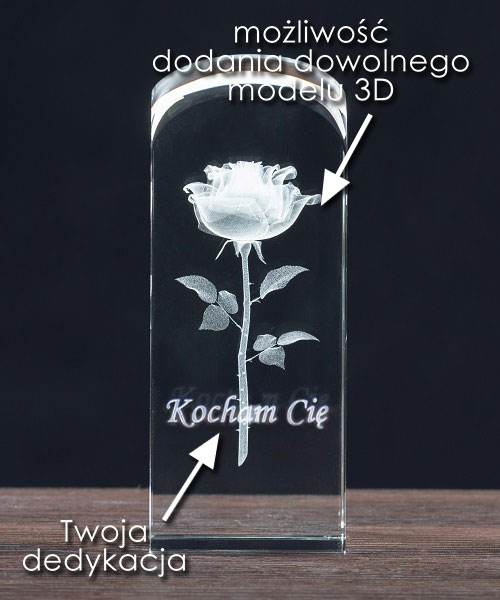 RÓŻA 3D - wieczna róża jako eleganckie podziękowania dla lekarza