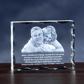 Prezent dla dziadków ~ Fotoprezent w kryształowej statuetce