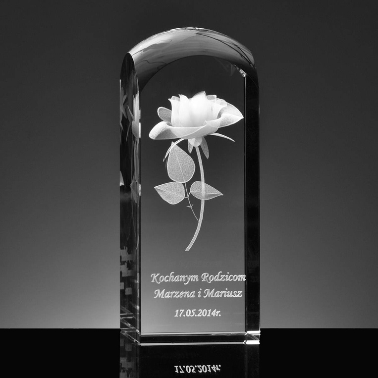 Podziękowanie dla nauczyciela - Róża 3D - wieczny kwiat