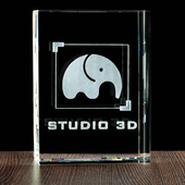 MEGASTATUETKA Personalizowana kryształowa statuetka + grawer wewnątrz bryły