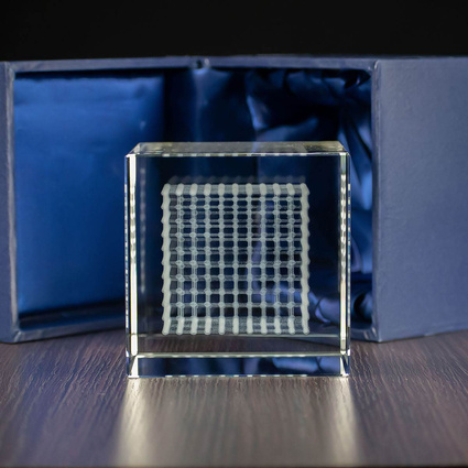 Trójwymiarowa instalacja wygrawerowana w szkle - dla projektanta, architekta