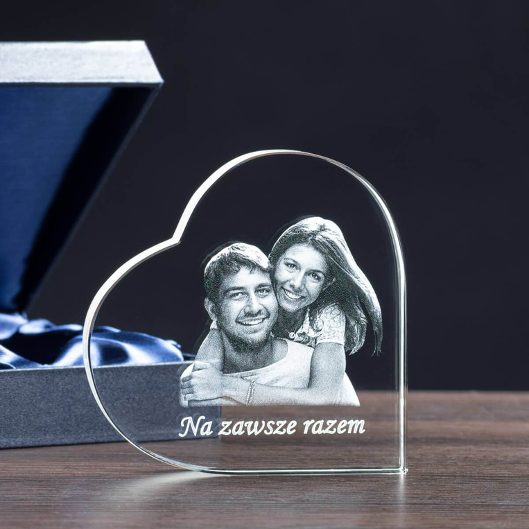 Ślubne podziękowania dla Rodziców, FOTOPREZENT zdjęcie w szklanym sercu