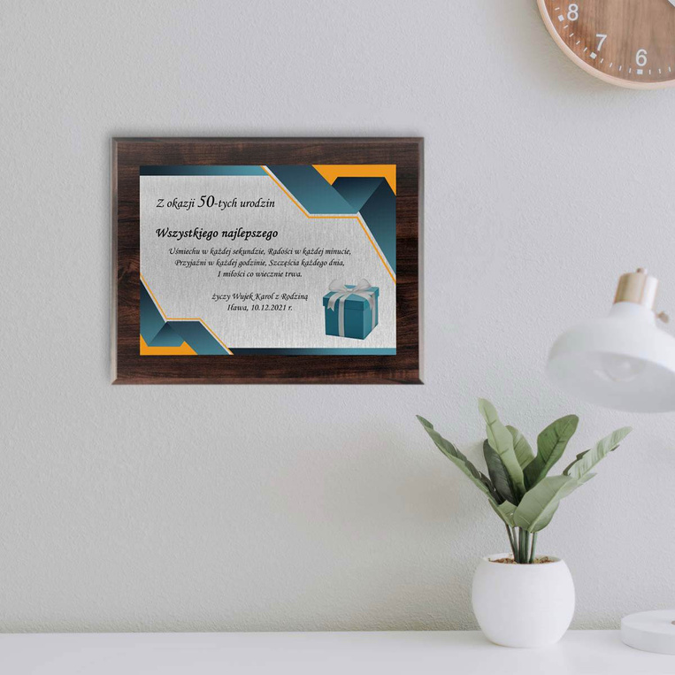 Personalizowany dyplom 203x254 mm z okazji 50 URODZIN