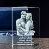 Prezent na rocznicę ślubu, lub jako prezent ślubny - grawerowany kryształ