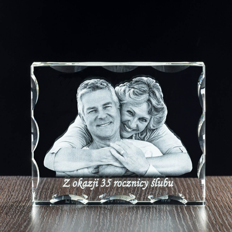 Statuetka na prezent z okazji rocznicy ślubu. Twoje zdjęcie. Etui prezentowe