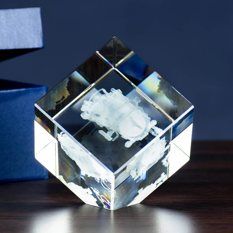 Silnik 3D - statuetka na jubileusz firmy. Grawer Twojego modelu 3D