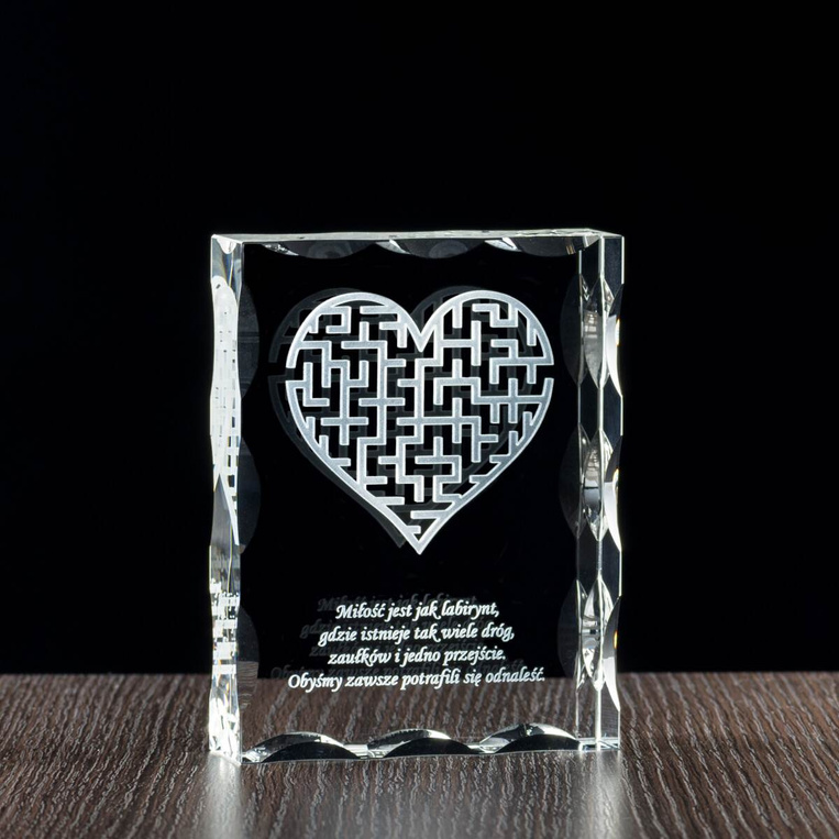 Fotokryształ - LABIRYNT 3D idealny pomysł na Prezent na rocznicę ślubu