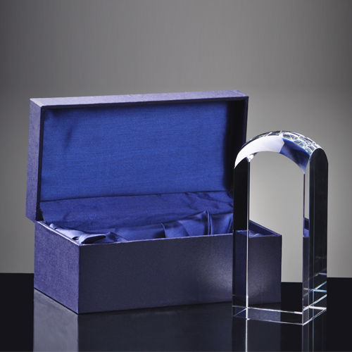 Kryształowa statuetka - Trójwymiarowa roża wraz z miejscem na Twoją dedykację