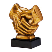 Figurka odlewana - uścisk dłoni - czysty