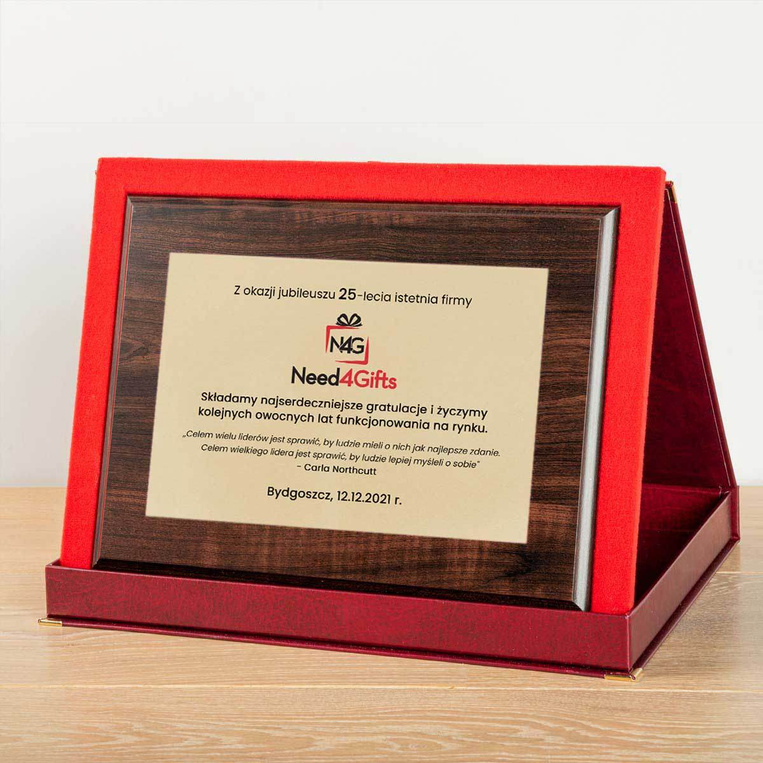 Personalizowany dyplom firmowy 228x305 mm z logo - ROCZNICA FIRMY