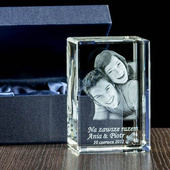 Zdjęcie 3D dla 2 popiersi 2 osób, statuetka średnia - Prezent na każdą okazję