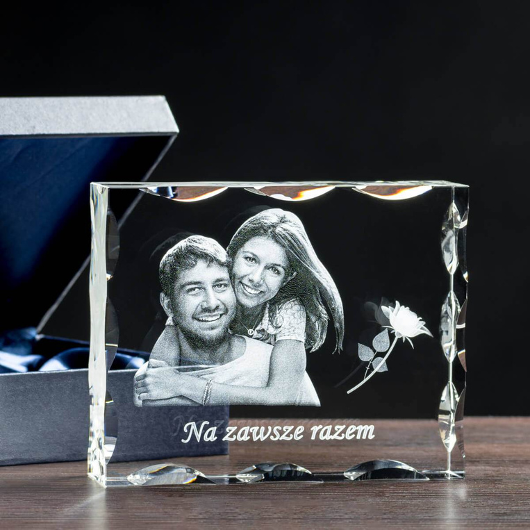 Ozdobny fotokryształ - Personalizowany zdjęciem oraz dedykacją!