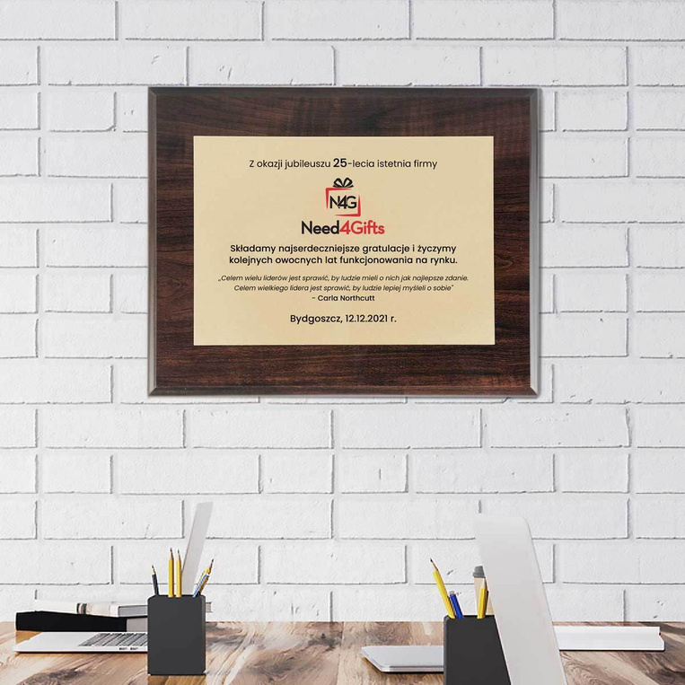 Personalizowany dyplom firmowy 228x305 mm z logo - ROCZNICA FIRMY