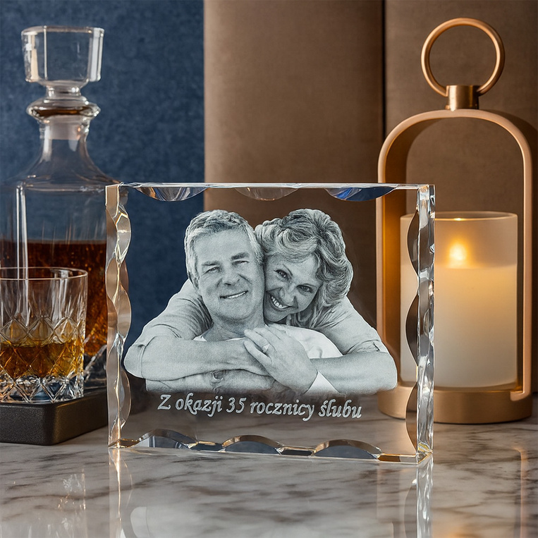 Prezent na rocznicę - zdjęcie 3D w krysztale, fotoprezent