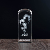 Kryształowy storczyk, Grawer 3D - Statuetka personalizowana