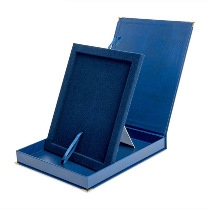 Etui SAMETI do podkładu 8x10 Granatowe Pion