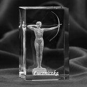 Bydgoska Łuczniczka 3D - grawer w przycisku do papieru 80x50x50 mm